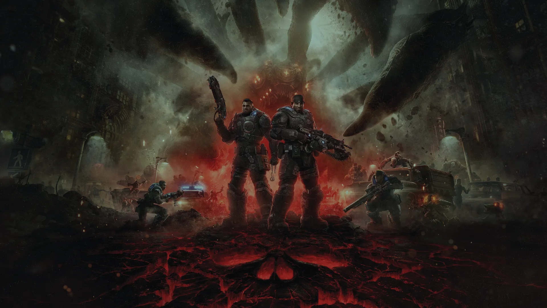 Marcus y Dom juntos en el arte oficial de Gears of War: E-Day